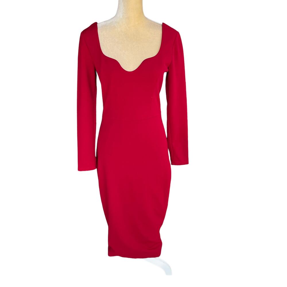 Dress the Population Red Midi Dress